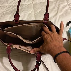 MICHAEL KORS cranberry color purse.